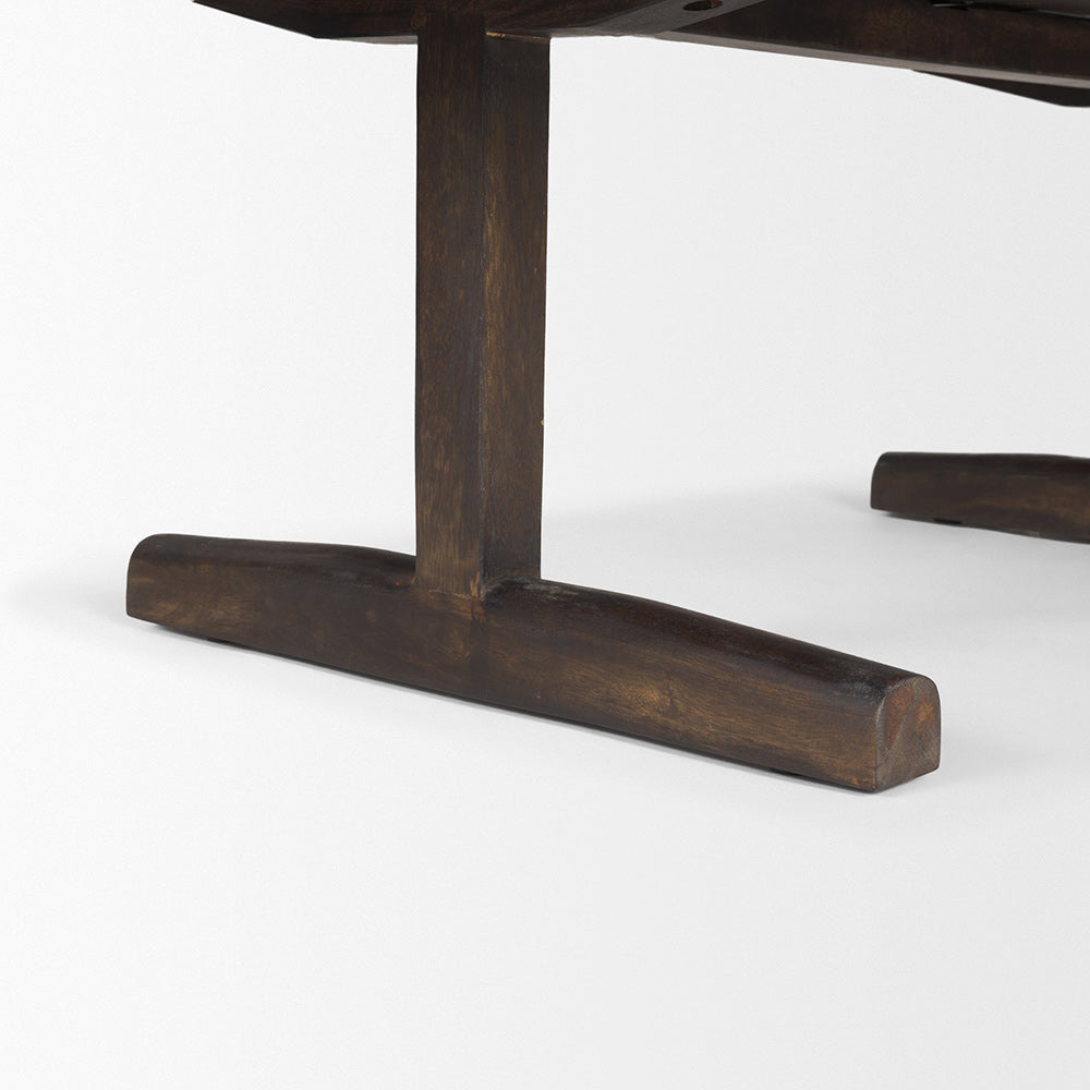 Mercana - Viktor 55"L Dark Brown Solid Wood Coffee Table - 69963_CLOSEOUT view 9