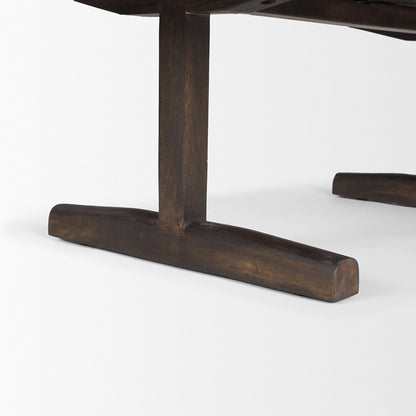 Mercana - Viktor 55"L Dark Brown Solid Wood Coffee Table - 69963_CLOSEOUT view 9