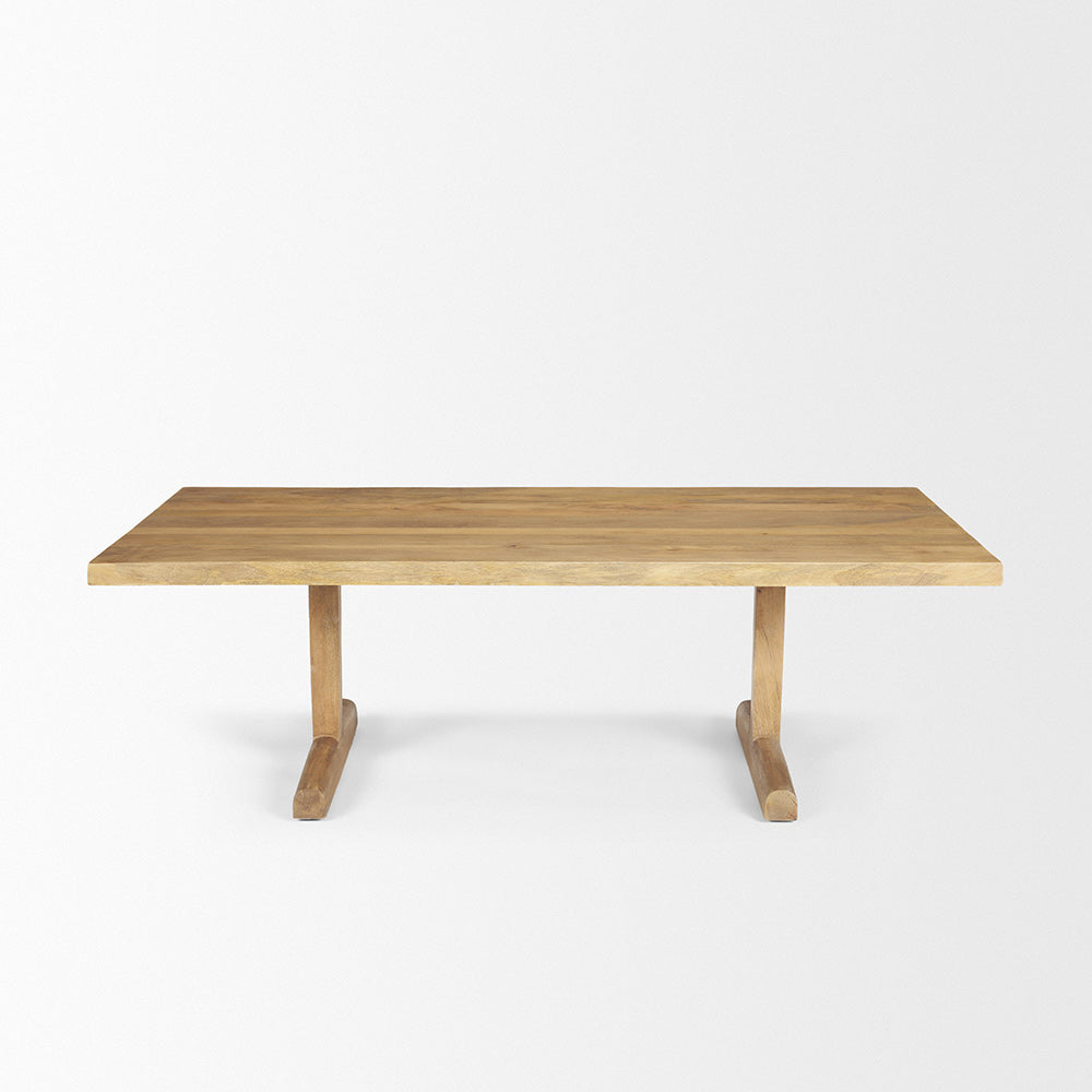 Mercana - Viktor 55"L Light Brown Solid Wood Coffee Table - 69958_CLOSEOUT view 2