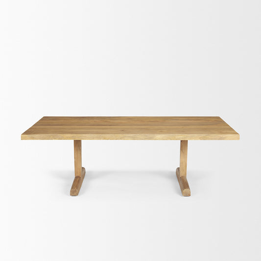 Mercana - Viktor 55"L Light Brown Solid Wood Coffee Table - 69958_CLOSEOUT view 2