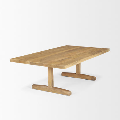 Mercana - Viktor 55"L Light Brown Solid Wood Coffee Table - 69958_CLOSEOUT view 4