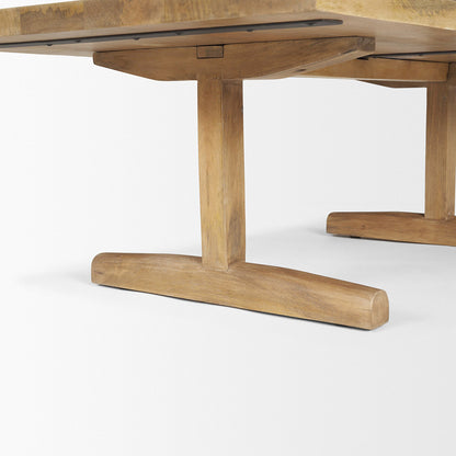 Mercana - Viktor 55"L Light Brown Solid Wood Coffee Table - 69958_CLOSEOUT view 8