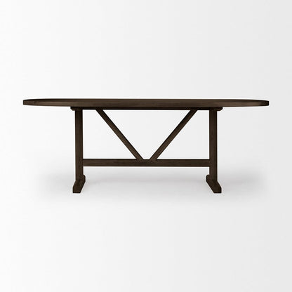 Mercana - Viktor 84" Dark Brown Solid Wood Dining Table - 69957-AB view 2