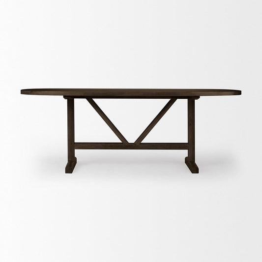 Mercana - Viktor 84" Dark Brown Solid Wood Dining Table - 69957-AB view 2