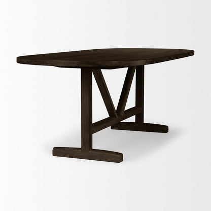 Mercana - Viktor 84" Dark Brown Solid Wood Dining Table - 69957-AB view 4