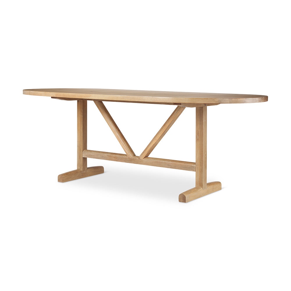 Mercana - Viktor 84"L Light Brown Solid Wood Dining Table - 69959-AB view 1