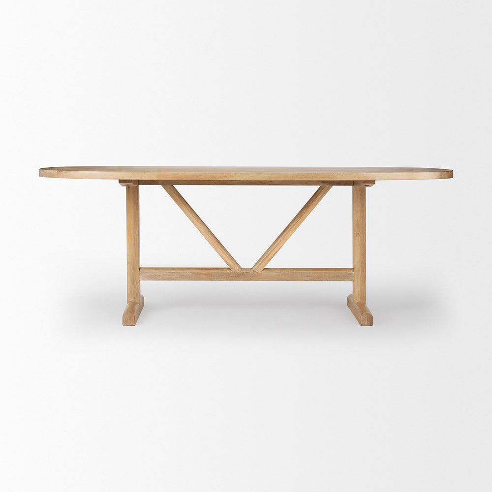 Mercana - Viktor 84"L Light Brown Solid Wood Dining Table - 69959-AB view 2