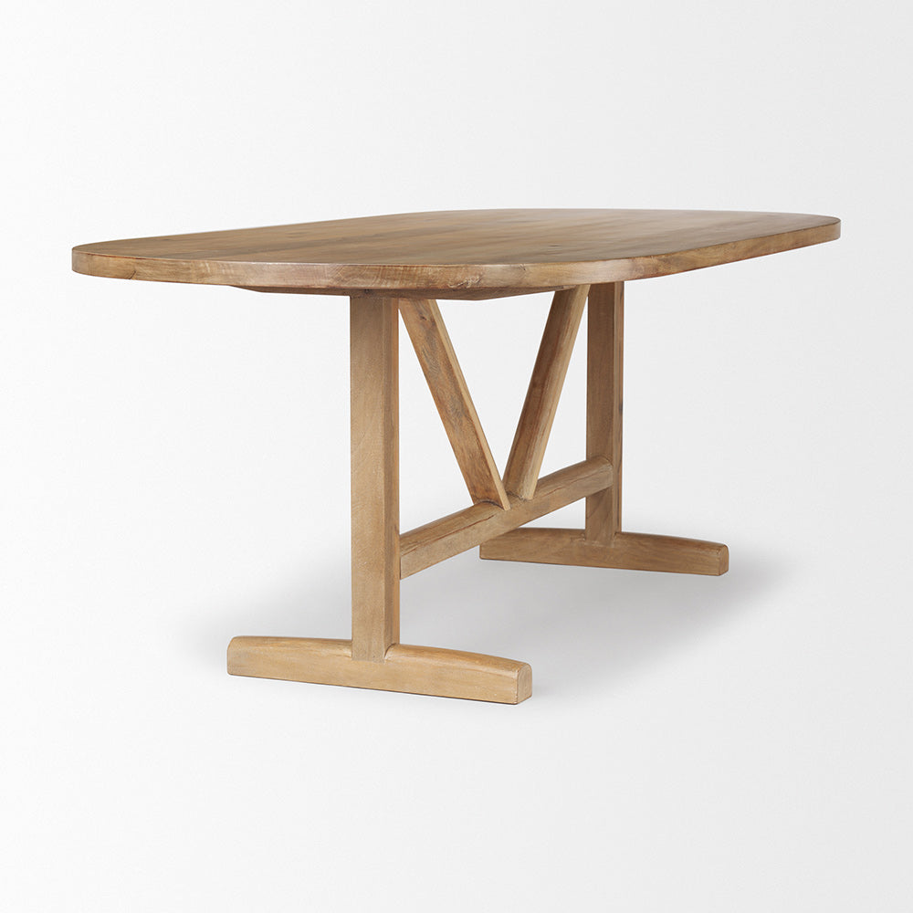 Mercana - Viktor 84"L Light Brown Solid Wood Dining Table - 69959-AB view 4