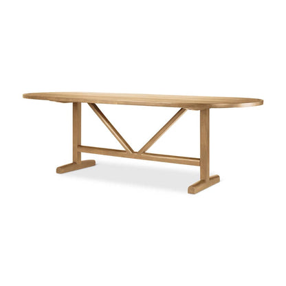 Mercana - Viktor 94"L Light Brown Solid Wood Dining Table - 69956-AB view 1