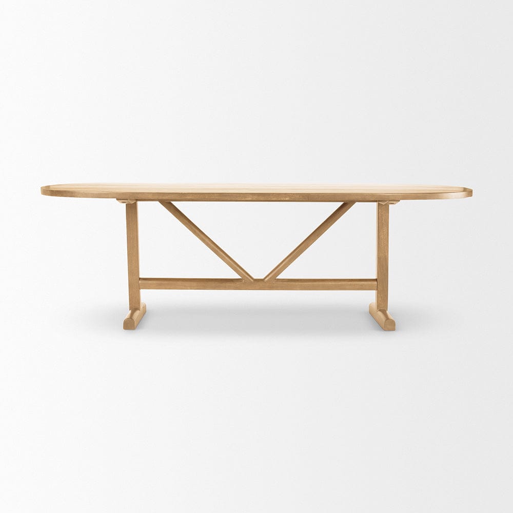 Mercana - Viktor 94"L Light Brown Solid Wood Dining Table - 69956-AB view 2