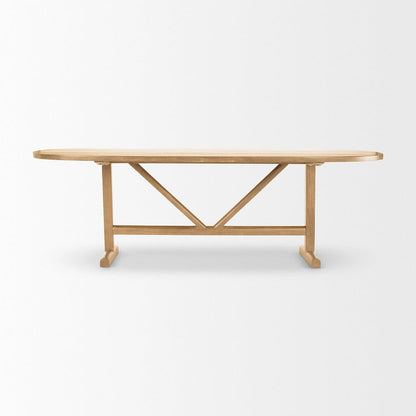 Mercana - Viktor 94"L Light Brown Solid Wood Dining Table - 69956-AB view 2