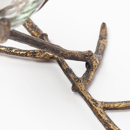 Mercana - Vine II Distressed Gold Metal Creeper Five Candle Table Candle Holder - 68416 view 5