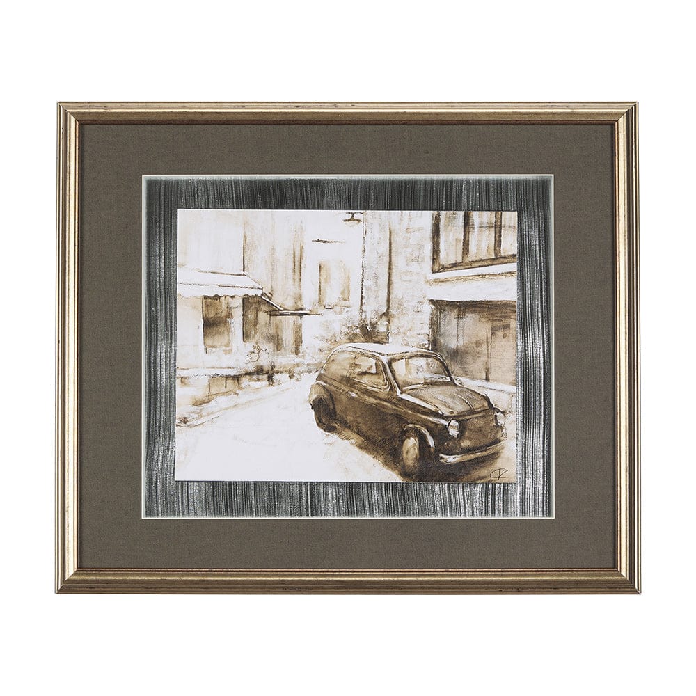 Mercana - Vintage Car Picture II by Mercana Studio Hand Embellished Framed Art Print Matted under Glass - 14710 view 1
