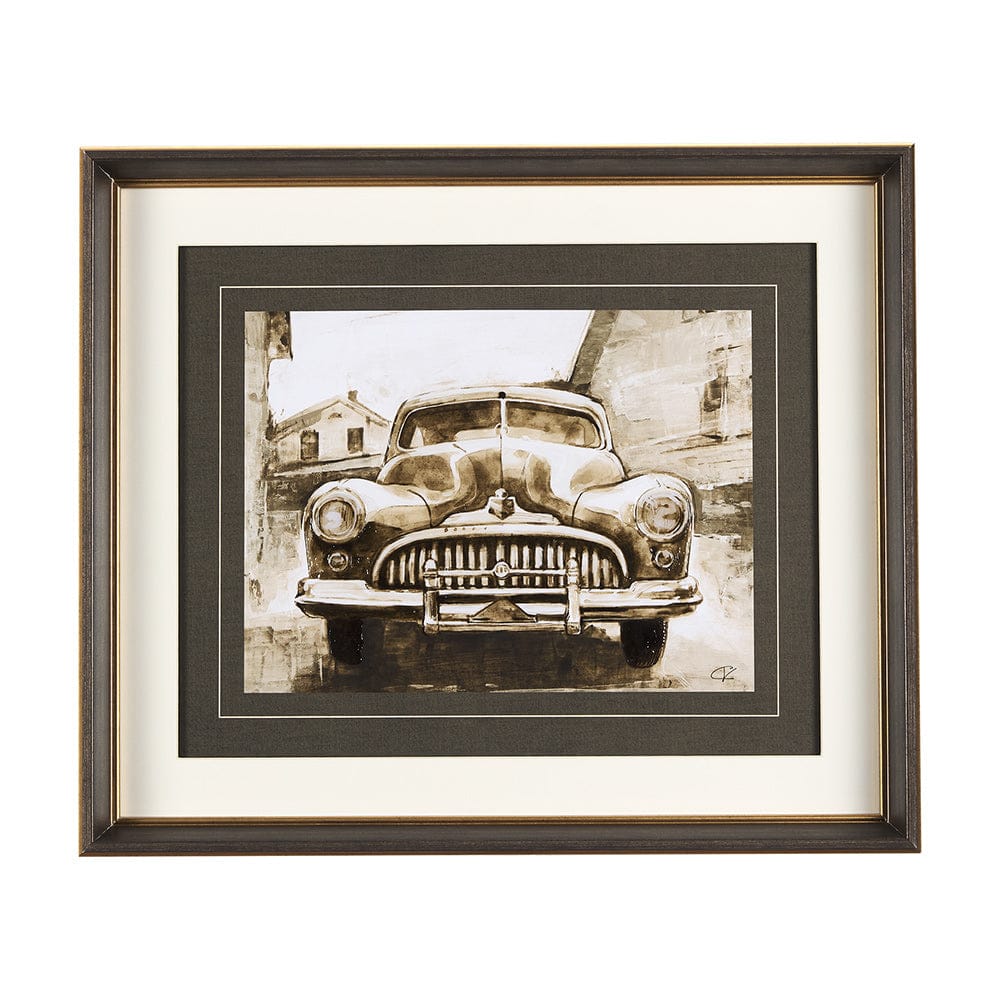 Mercana - Vintage Car Picture III by Mercana Studio Hand Embellished Framed Art Print Matted under Glass - 14707 view 1