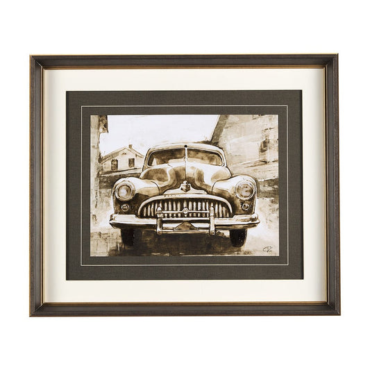 Mercana - Vintage Car Picture III by Mercana Studio Hand Embellished Framed Art Print Matted under Glass - 14707 view 1