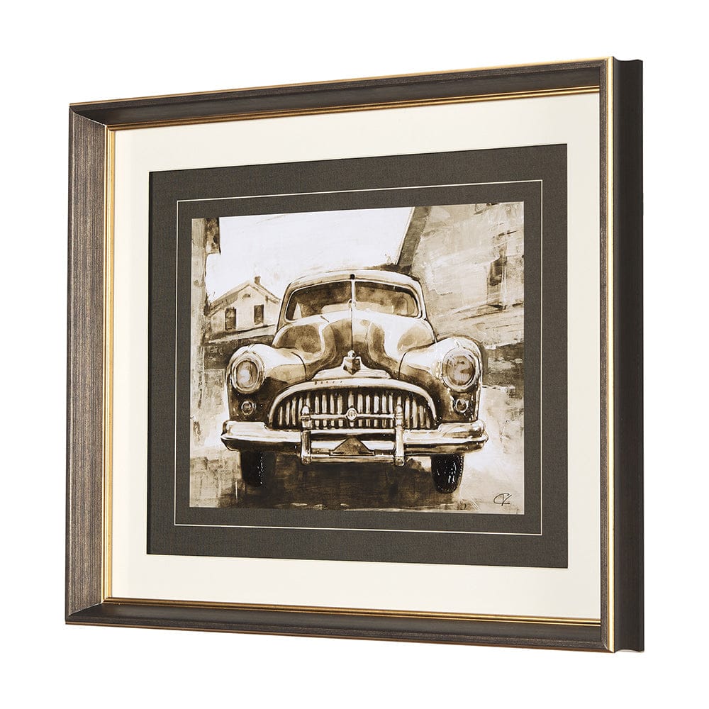 Mercana - Vintage Car Picture III by Mercana Studio Hand Embellished Framed Art Print Matted under Glass - 14707 view 2