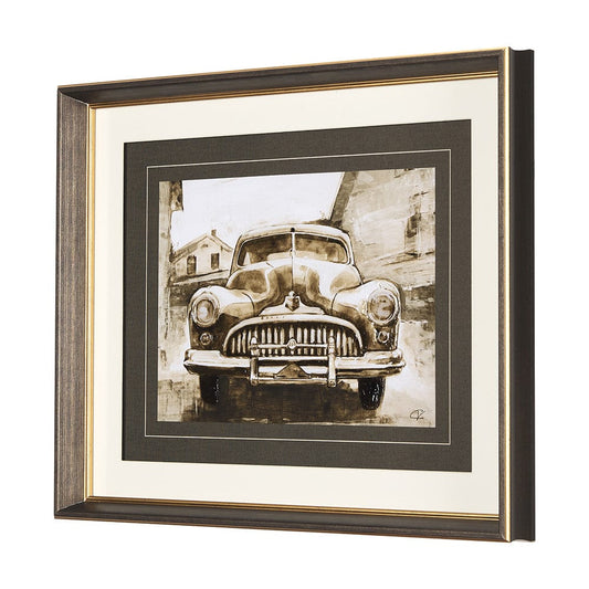 Mercana - Vintage Car Picture III by Mercana Studio Hand Embellished Framed Art Print Matted under Glass - 14707 view 2