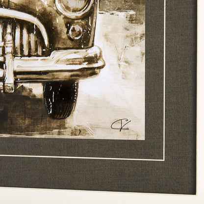 Mercana - Vintage Car Picture III by Mercana Studio Hand Embellished Framed Art Print Matted under Glass - 14707 view 6