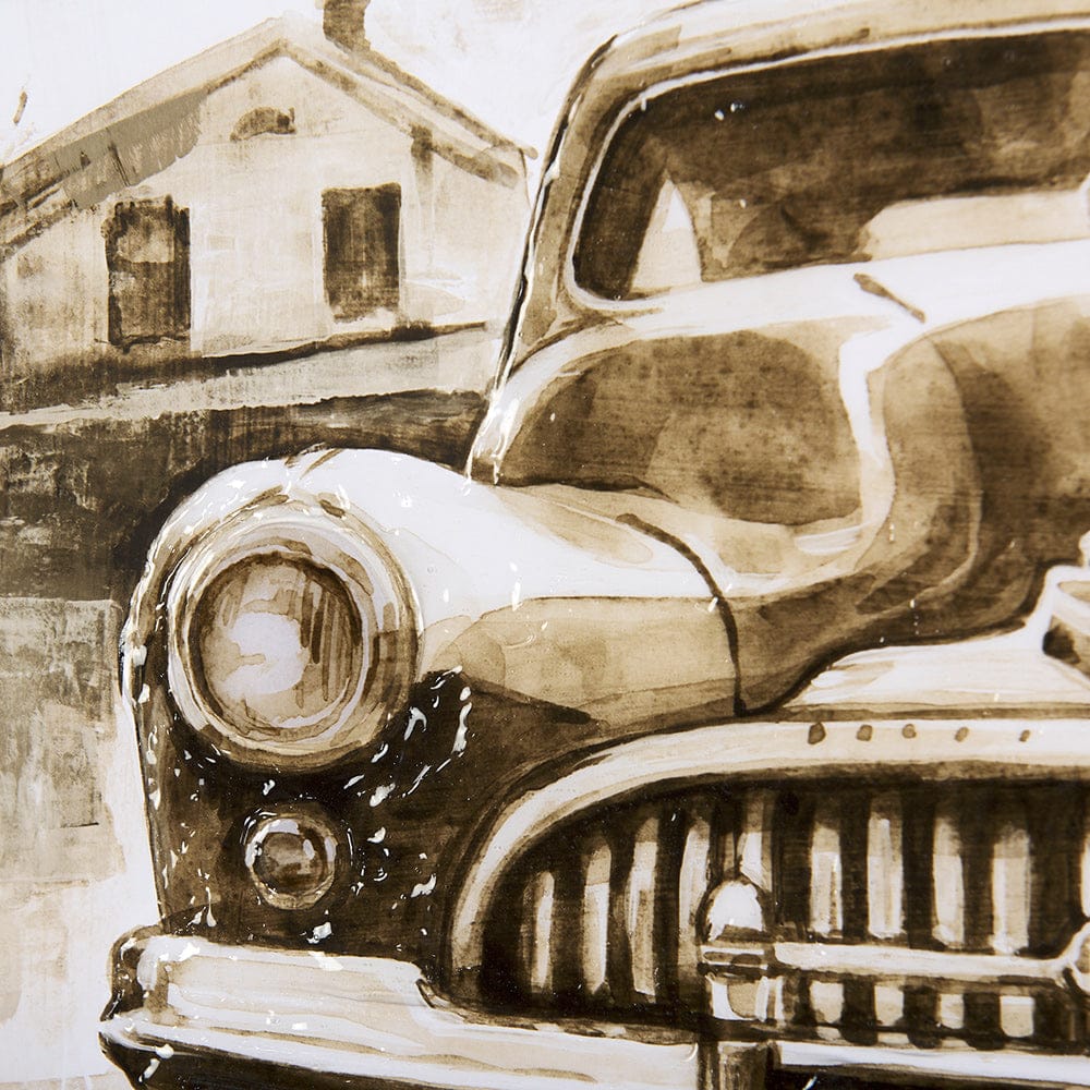 Mercana - Vintage Car Picture III by Mercana Studio Hand Embellished Framed Art Print Matted under Glass - 14707 view 7
