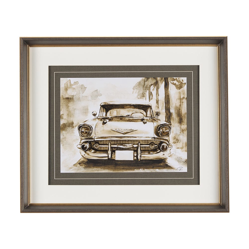Mercana - Vintage Car Picture IV by Mercana Studio Hand Embellished Framed Art Print Matted under Glass - 14708 view 1
