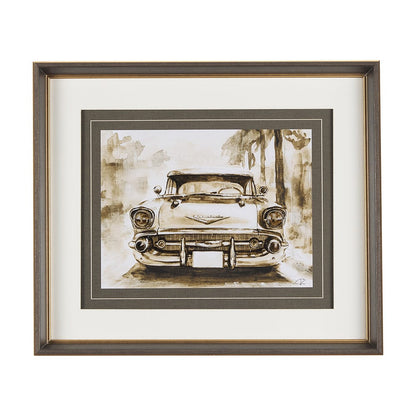 Mercana - Vintage Car Picture IV by Mercana Studio Hand Embellished Framed Art Print Matted under Glass - 14708 view 1