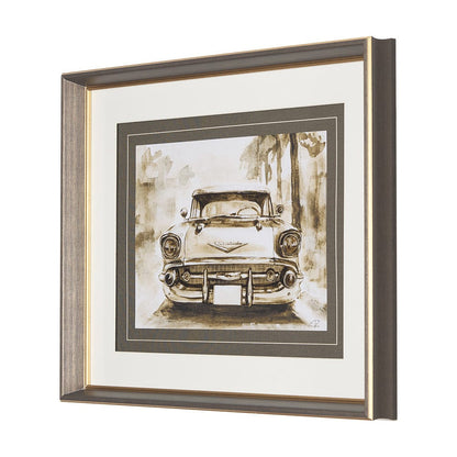 Mercana - Vintage Car Picture IV by Mercana Studio Hand Embellished Framed Art Print Matted under Glass - 14708 view 2