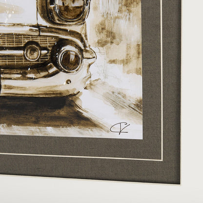 Mercana - Vintage Car Picture IV by Mercana Studio Hand Embellished Framed Art Print Matted under Glass - 14708 view 6