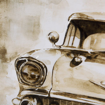 Mercana - Vintage Car Picture IV by Mercana Studio Hand Embellished Framed Art Print Matted under Glass - 14708 view 7