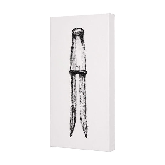 Mercana - Vintage Cloth Peg I by Mercana Studio a Hand Embelished Textured Canvas - 102426-S view 2