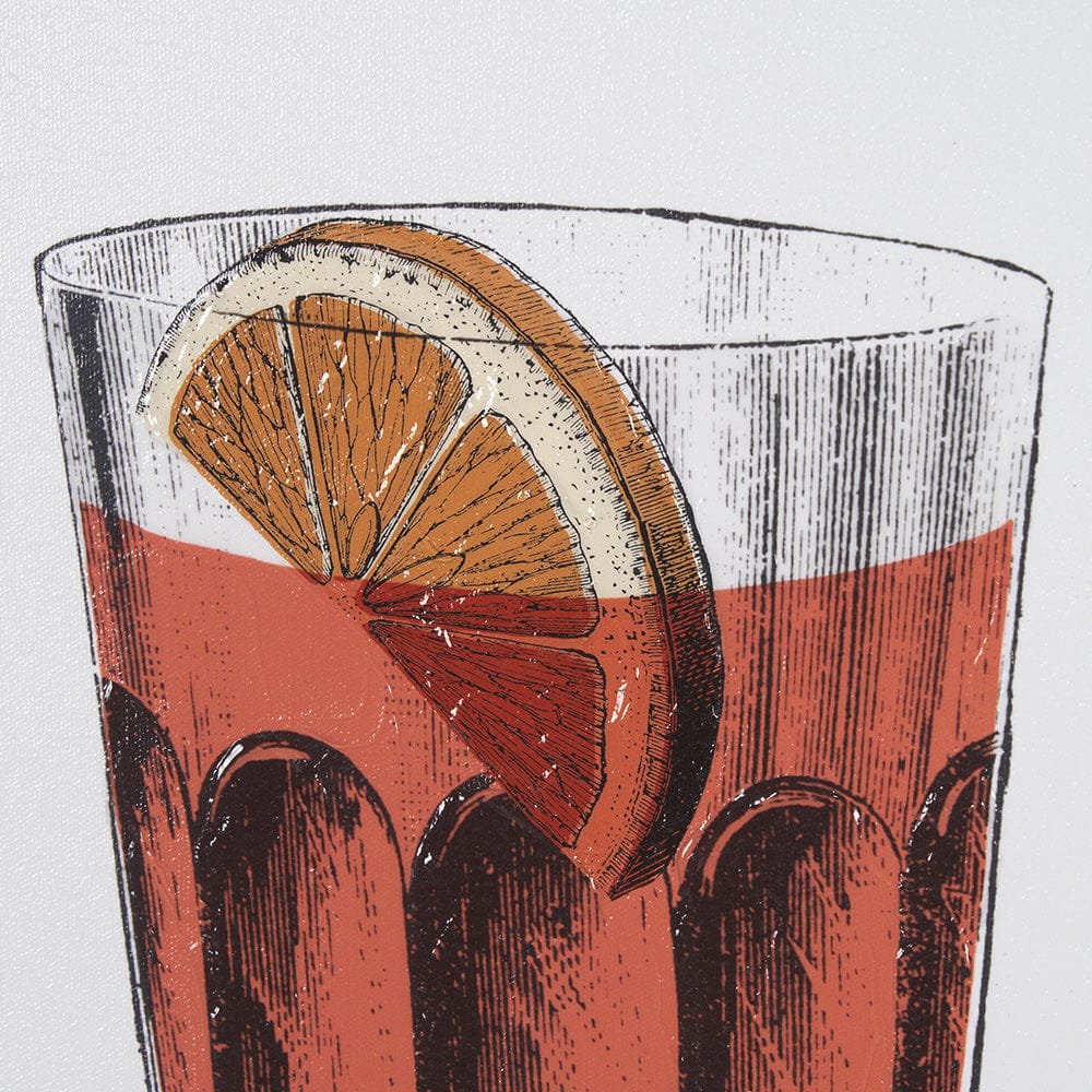 Mercana - Vintage Cocktails-Old Fashion by Gwen Aspell Hand Embellished Framed Art Print Matted under Glass - 15306 view 7
