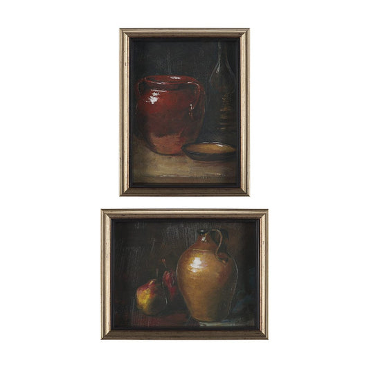 Mercana - Vintage Crock by Mercana Studio a Hand Embellished Framed Art Print (Set of 2) - 15753 view 1