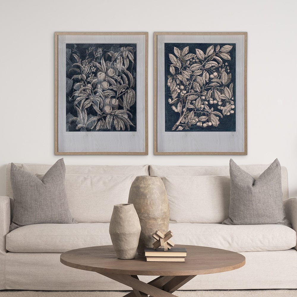 Mercana - Vintage Fruit & Floral III by Megan Meagher Hand Embellished Framed Art Print Matted under Glass - 12965 view 6