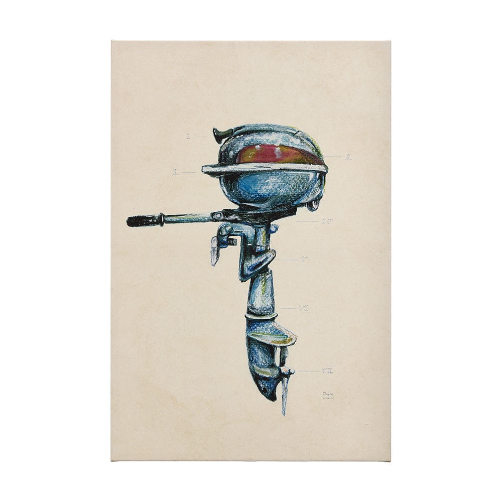 Mercana - Vintage Motor I by Mercana Studio a Hand Embellished Textured Canvas - 102348-L view 1