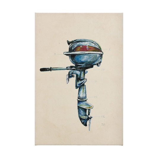 Mercana - Vintage Motor I by Mercana Studio a Hand Embellished Textured Canvas - 102348-L view 1
