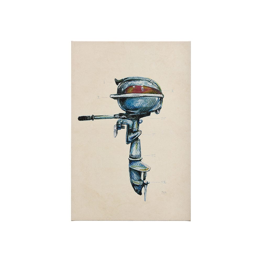 Mercana - Vintage Motor I by Mercana Studio a Hand Embellished Textured Canvas - 102348-S view 1