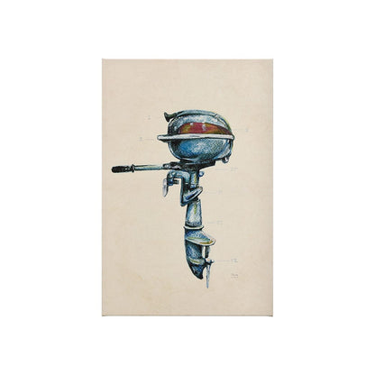 Mercana - Vintage Motor I by Mercana Studio a Hand Embellished Textured Canvas - 102348-S view 1