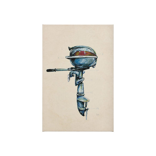Mercana - Vintage Motor I by Mercana Studio a Hand Embellished Textured Canvas - 102348-S view 1
