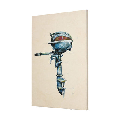 Mercana - Vintage Motor I by Mercana Studio a Hand Embellished Textured Canvas - 102348-S view 2