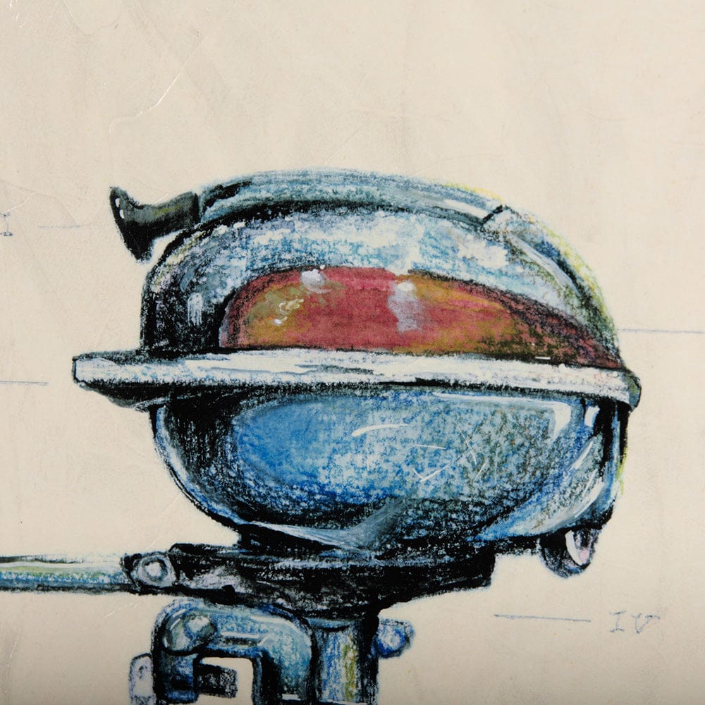 Mercana - Vintage Motor I by Mercana Studio a Hand Embellished Textured Framed Art Print - 14502 view 7
