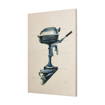 Mercana - Vintage Motor II by Mercana Studio a Hand Embellished Textured Canvas - 102349-S view 2