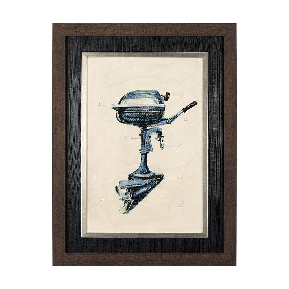 Mercana - Vintage Motor II by Mercana Studio a Hand Embellished Textured Framed Art Print - 14503 view 1