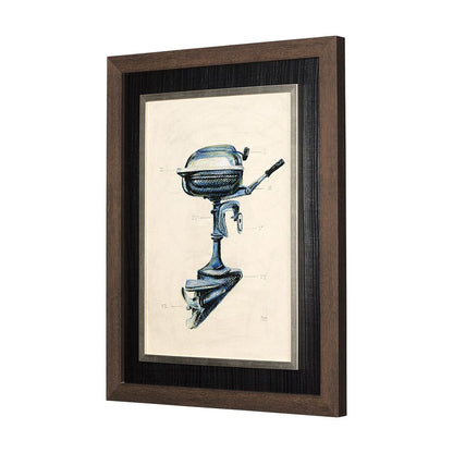 Mercana - Vintage Motor II by Mercana Studio a Hand Embellished Textured Framed Art Print - 14503 view 2