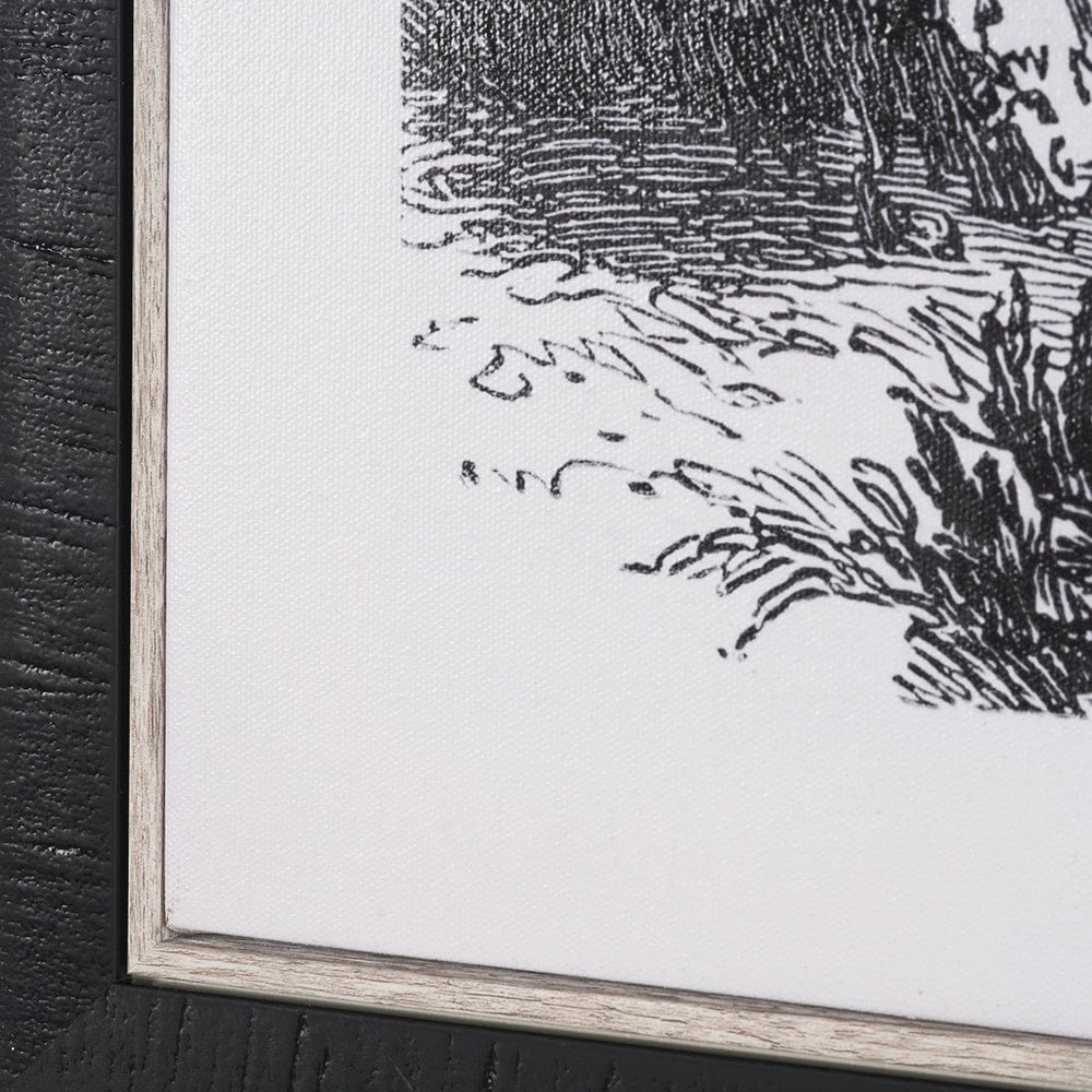 Mercana - Vintage Palm Tree Drawing I by Les Palmiers Histoire Embellished Textured Framed Canvas - 102681-FS view 5