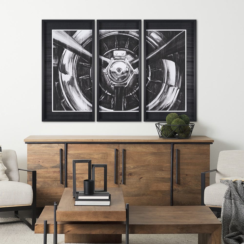 Mercana - Vintage Propeller I by Ethan Harper a Hand Embelished Textured Framed Art Print Matted under Glass - 10000 view 8