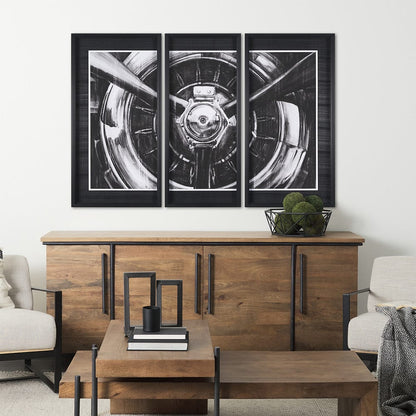 Mercana - Vintage Propeller I by Ethan Harper a Hand Embelished Textured Framed Art Print Matted under Glass - 10000 view 8