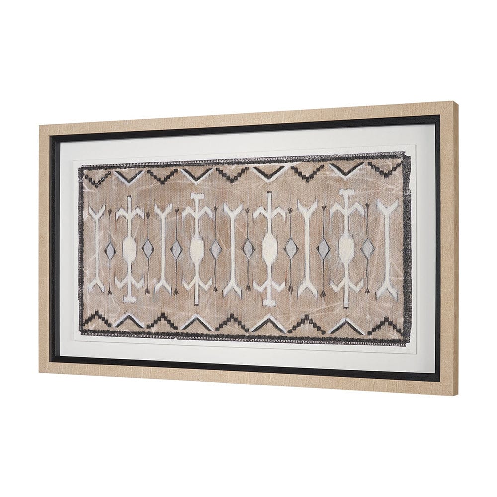 Mercana - Vintage Rug by Chad Warren a Hand Embellished Framed Print under Glass - 15797 view 2
