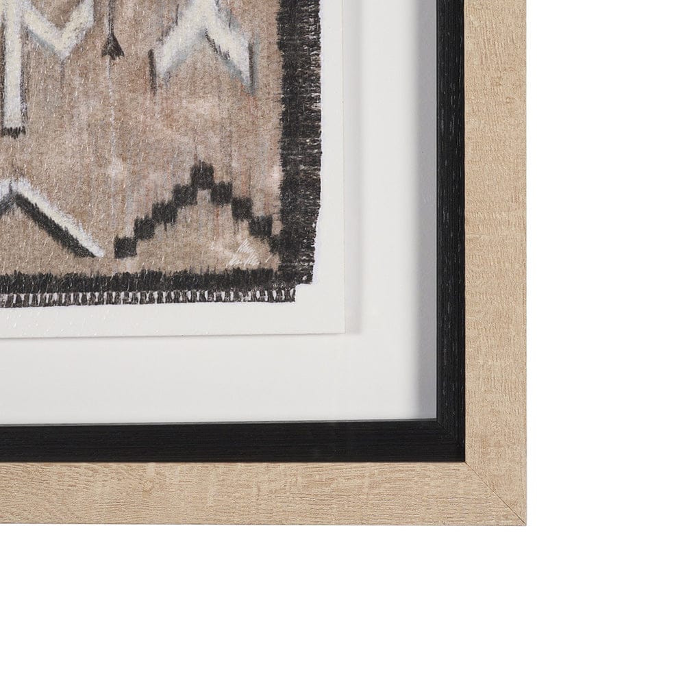 Mercana - Vintage Rug by Chad Warren a Hand Embellished Framed Print under Glass - 15797 view 3