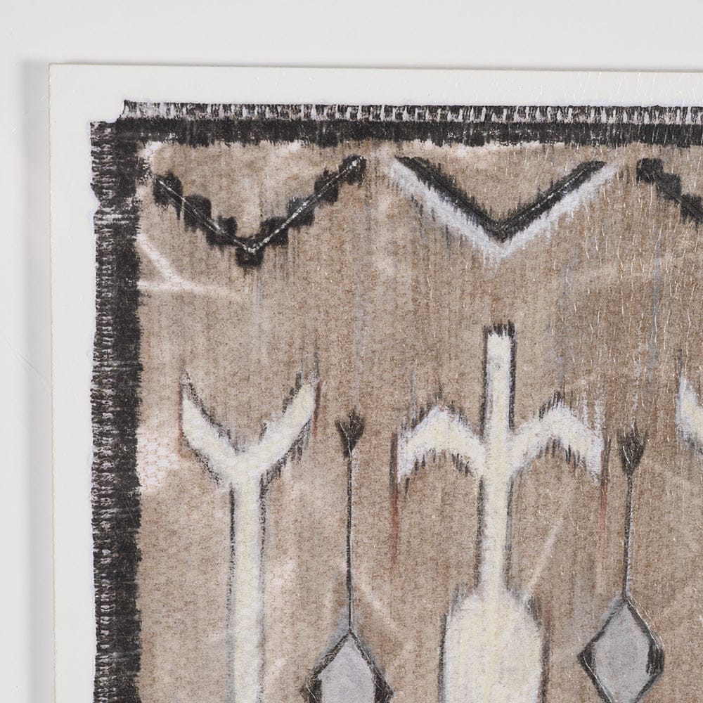 Mercana - Vintage Rug by Chad Warren a Hand Embellished Framed Print under Glass - 15797 view 7