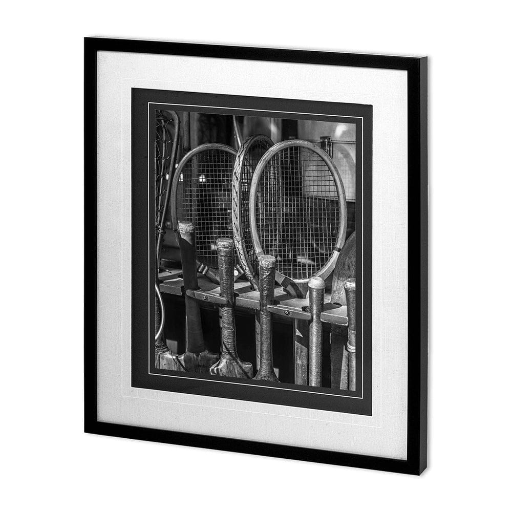Mercana - Vintage Sport - Tennis by Frank Assaf Hand Embellished Textured Framed Art Photo Matted under Glass - 11357 view 1