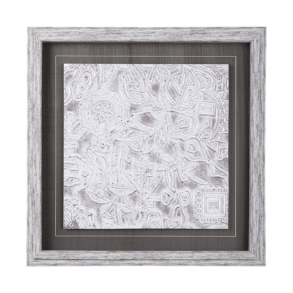 Mercana - Vintage Tile Collection I by Mercana Studio a Hand Embellished Textured Framed Art Print - 14048 view 1